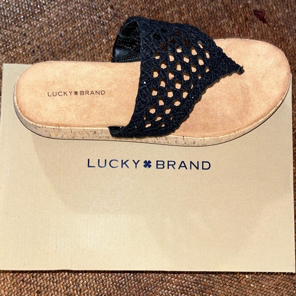 Lucky Brand Black Jaslene Platform Sandals Women’s Size 9 - Picture 2 of 7